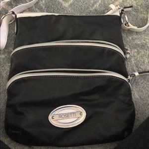 Black and white Rossetti leather purse